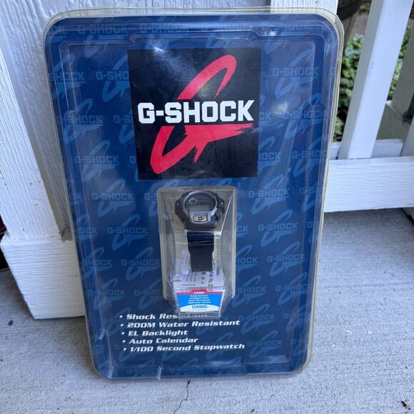 Rare‎ Sealed Y2K Blister Pack CASIO G-SHOCK Watch Digital Black Water Resistant - Picture 1 of 10